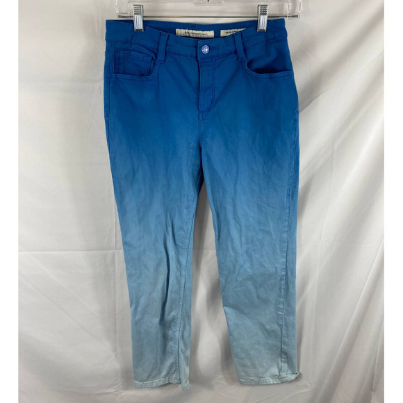 Jones New York Jean Chelsea Cuffed Capri Ombre Blue Size 6 - Picture 1 of 3